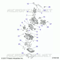 ENGINE, CRANKCASE AND VILEBREQUIN