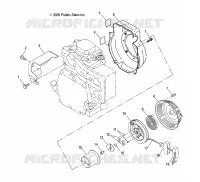 ENGINE, LANCEUR AND BLOWER HOUSING