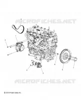 ENGINE, ALTERNATEUR, FLYWHEEL AND STARTER MOUNTING