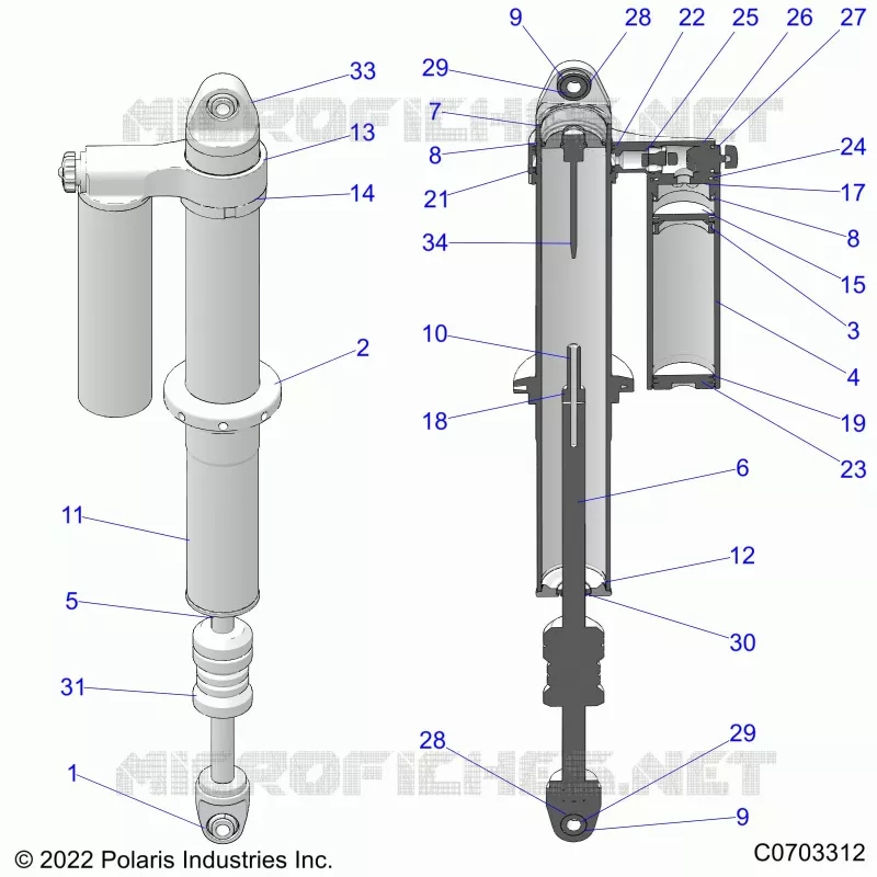 SUSPENSION ARRIERE SHOCK INTERNALS