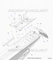 CHASSIS, REAR TUNNEL COVER, CLOSEOFF, AND SNOWFLAP