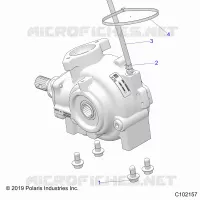 SYSTÃˆME DE TRANSMISSION, GEARCASE MOUNTING, FRONT