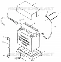 SUPPORT BATTERIE SLT 700 B964166 and  Intl. SLT 700 I964166 (4933923392B005)