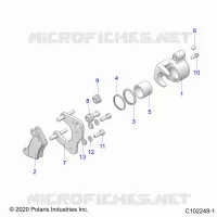 FREINS, MIDDLE CALIPER