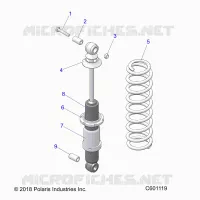 SUSPENSION, AMORTISSEUR ARRIERE TRACK (7043994)