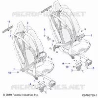 SIEGE BELT MOUNTING, FRONT