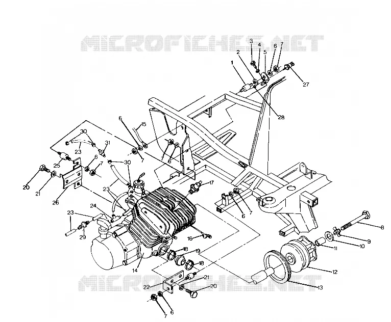 SUPPORT MOTEUR 250 6x6 / W928727 (4922842284006A)