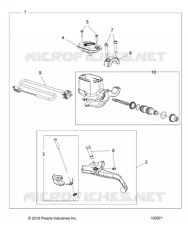 FREIN AVANT BRAKE LEVER AND MASTER CYLINDER