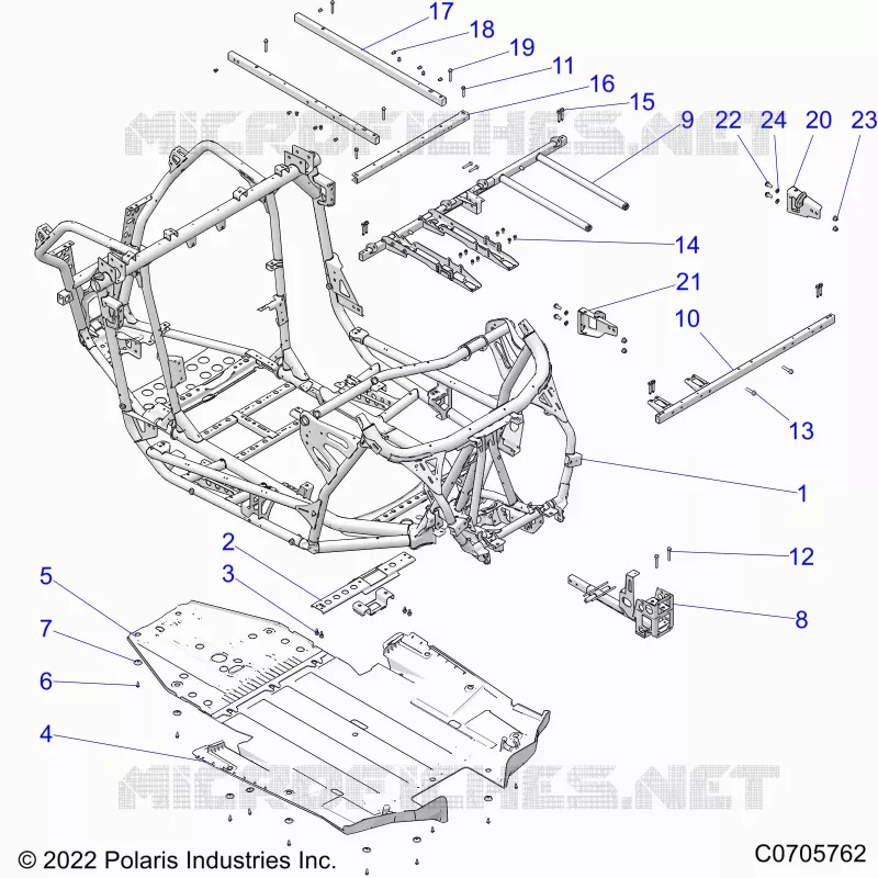 CHASSIS, MAIN FRAME AND SKID PLATES