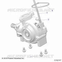 SYSTÃˆME DE TRANSMISSION, GEARCASE MOUNTING, FRONT