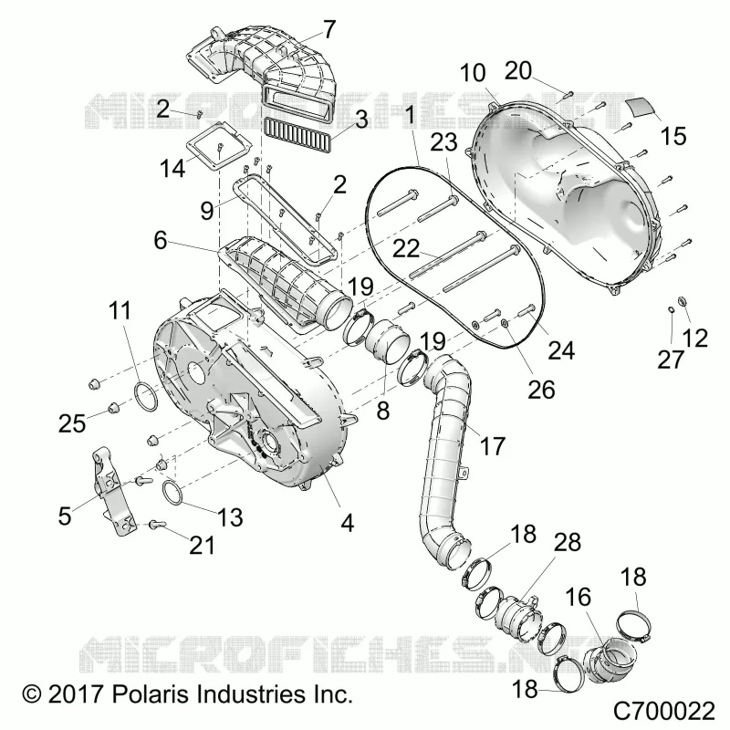 DRIVE TRAIN, COUVERCLE D'EMBRAYAGE AND DUCTING