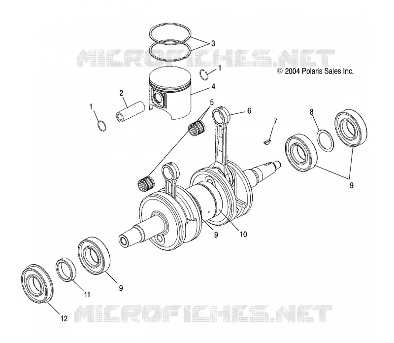 PISTON ET VILEBREQUIN (800)