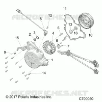 ENGINE, STATOR AND VOLANT MOTEUR