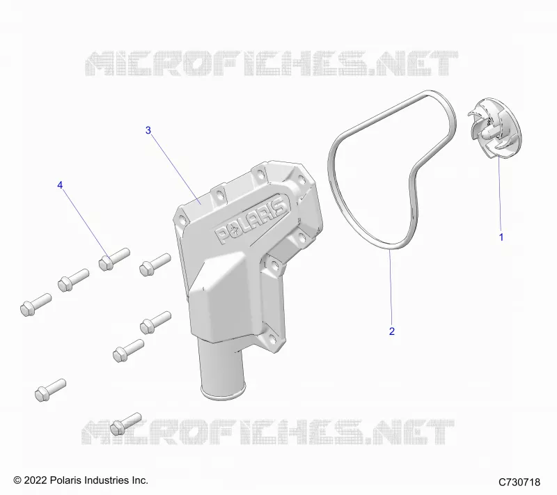 MOTEUR, WATERPUMP IMPELLER AND COVER