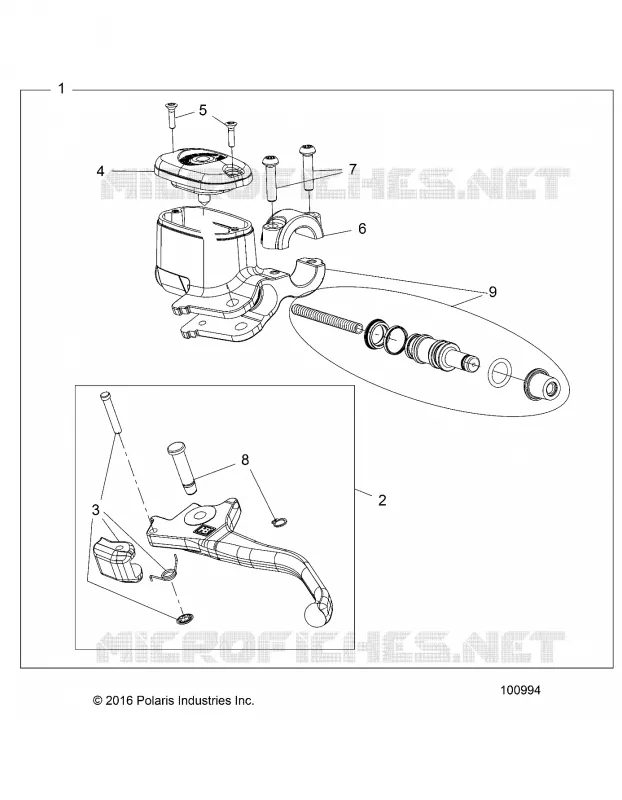 FREIN AVANT BRAKE LEVER AND MASTER CYLINDER
