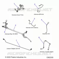 ELECTRICITE, WIRE HARNESSES, HOOD/JUMPERS, GPS