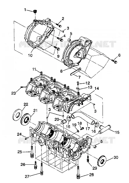 CARTERS MOTEUR ASSEMBLY SL 750 / B934070 (4924752475022A)