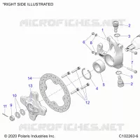SUSPENSION AVANT HUB, KNUCKLE AND BRAKE DISC