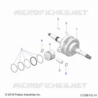 ENGINE, VILEBREQUIN AND PISTON