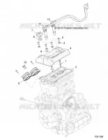 ENGINE, THROTTLE BODY AND COUVERCLE SOUPAPE
