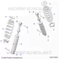 SUSPENSION ARRIERE SHOCK AND MOUNTING