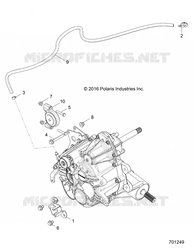 SYSTÈME DE TRANSMISSION, MAIN GEARCASE MOUNTING- Z18VHA57B2 (701249)
