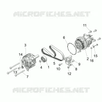 ENGINE, ALTERNATEUR AND COMPRESSOR