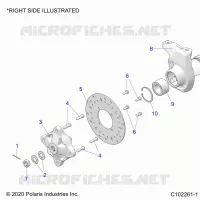 SUSPENSION AVANT HUB, CARRIER, AND BRAKE DISC