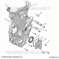 MOTEUR, FRONT COVER AND RELATED