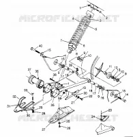 BRAS OSCILLANT ET AMORTISSEUR ARRIERE 2x4 400L W947540 (4926752675B009)