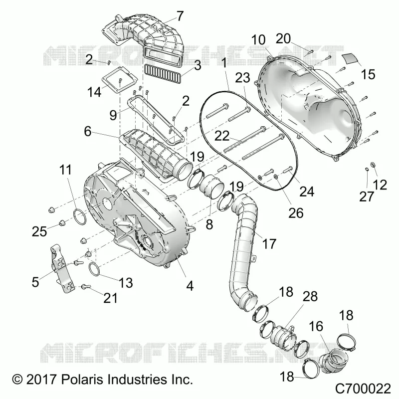 DRIVE TRAIN, COUVERCLE D'EMBRAYAGE AND DUCTING