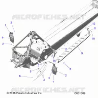 CHASSIS, PROTECTION D'EMBRAYAGE, FOOTRESTS, AND RUNNING BOARDS