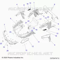 CARROSSERIE ARRIERE RACK AND FENDERS