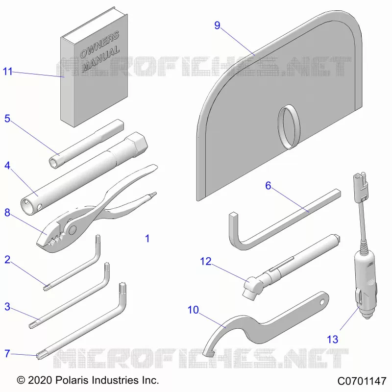 REFERENCE, MANUEL DU PROPRIETAIRE AND TOOL KIT