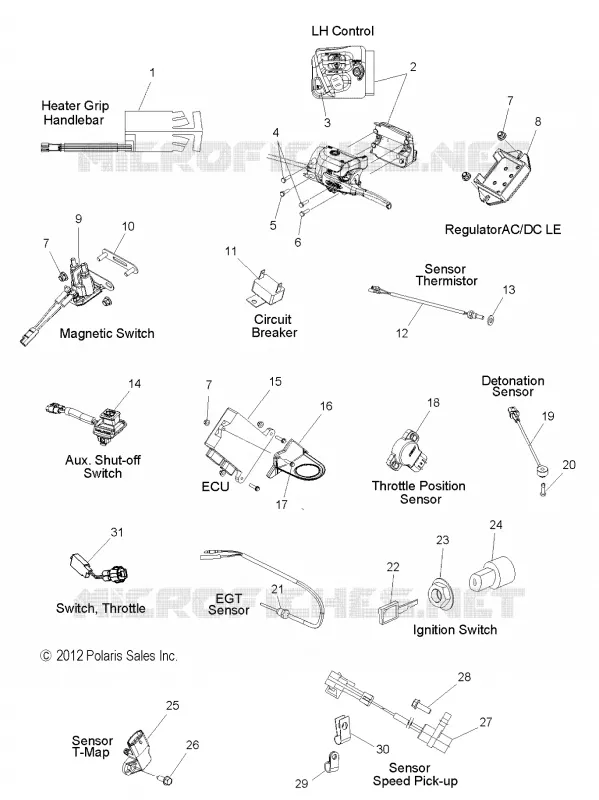 BOUTONS, CAPTEURS and COMPONENTS