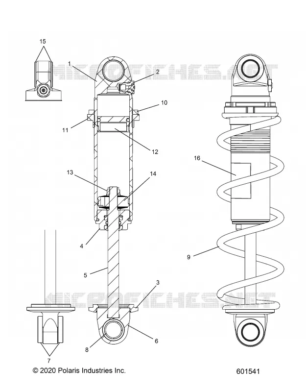 SUSPENSION, AMORTISSEUR AVANT TRACK, MONOTUBE 7045530