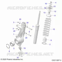 SUSPENSION, JAMBE DE FORCE AVANT