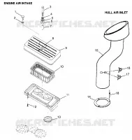 PRISE D'AIR/CONDUIT D'ADMISSION (Intl. SL 700/Intl. DELUXE) Intl. SL 700 I (4940874087B010)