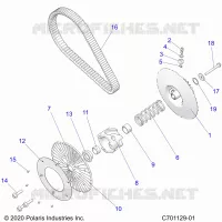 SYSTÃˆME DE TRANSMISSION, SECONDARY CLUTCH/BELT