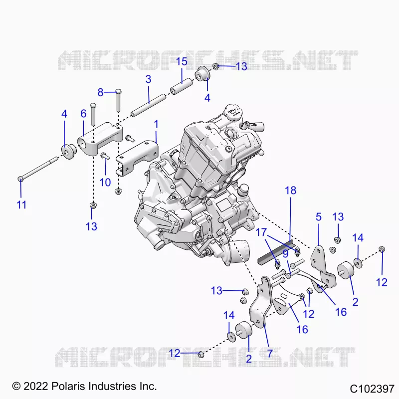 MOTEUR, MOUNTING & LONG BLOCK