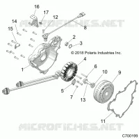 ENGINE, STATOR AND VOLANT MOTEUR