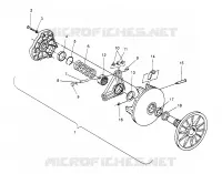 EMBRAYAGE DE TRANSMISSION ASSEMBLY 500 CARB 0962764, 500 CARB SKS 0962564,  500 CARB SKS (4931873187C006)