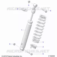 SUSPENSION, AMORTISSEUR AVANT