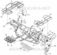 PARE CHOCS / PORTE PAQUET MOUNTING MAGNUM 2X4 W967544 (4936033603A007)