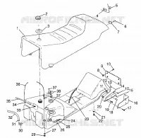 SIEGE ET RESERVOIR 700 XCR 0985678(A) and EUROPEAN 700 XCR E985678 (4943114311A006)