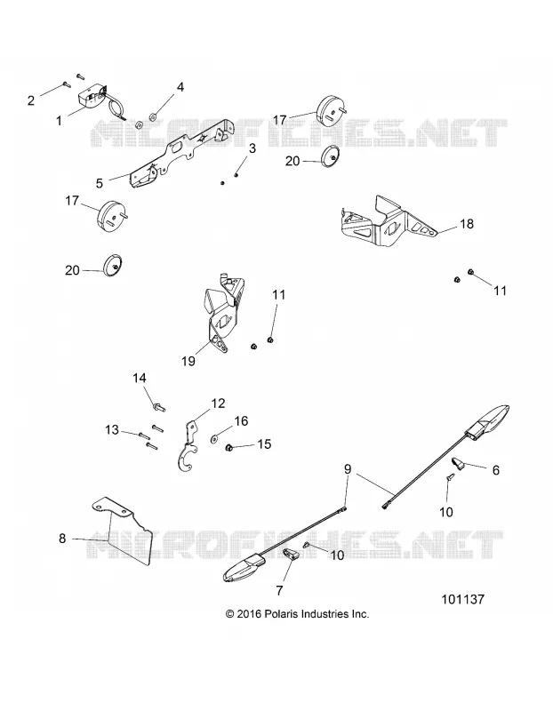 ELECTRICITE, TURN SIGNALS AND LICENSE PLATE