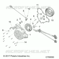 ENGINE, STATOR AND VOLANT MOTEUR