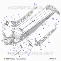 CHASSIS, PROTECTION D'EMBRAYAGE, FOOTRESTS, AND RUNNINGBOARDS