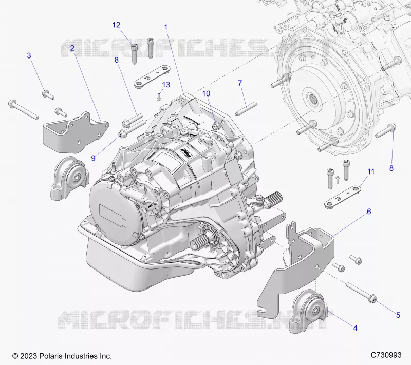 SYSTÃˆME DE TRANSMISSION, TRANSMISSION MOUNTING