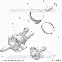 ENGINE, VILEBREQUIN, PISTON AND BALANCE SHAFT